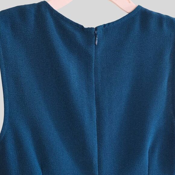 Bar III Sheath Dress Women’s Size Small Teal Blue Knotted Knee Length Work Party - Picture 10 of 15